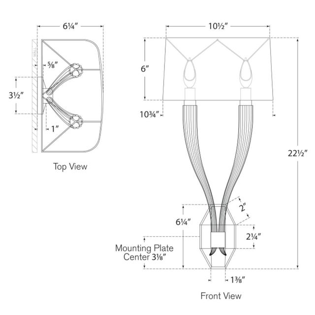 Visual Comfort Chapman & Myers for Visual Comfort Signature Ruhlmann Double Sconce in Antique-Burnished Brass with Linen Shade For Sale - Image 4 of 6