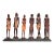 Rare Set of 6 of East African Hand-Carved Tribal Figures 1940s - 1970s For Sale