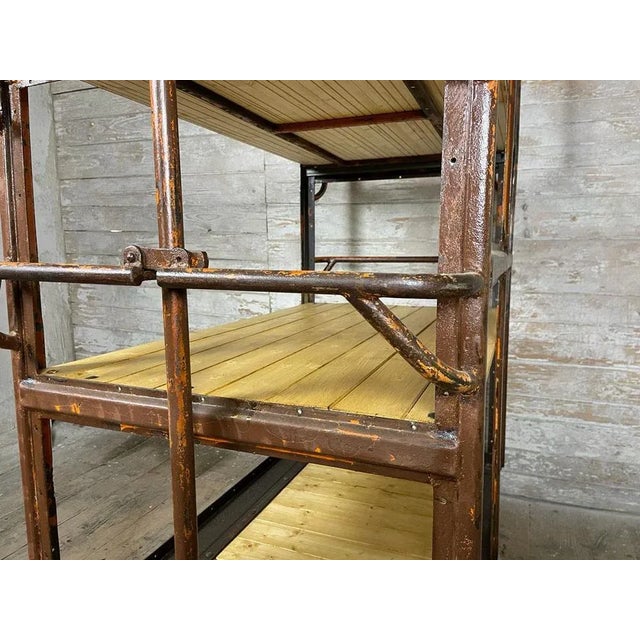 Vintage Industrial Wheel Rack For Sale - Image 4 of 8