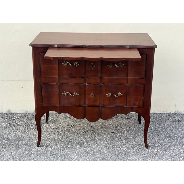 Brown 1970s French Provincial Chest of Two Drawers For Sale - Image 8 of 14