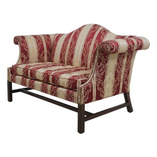 Kittinger Colonial Williamsburg Wa - 1055 Mahogany Camelback Sofa Loveseat For Sale