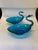 Shabby Chic Vintage Swan Bowls Blue Glass- Set of 2 For Sale - Image 3 of 9