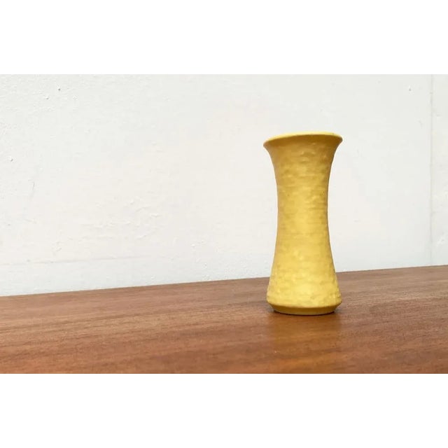 Yellow Small Mid-Century Minimalist WGP West German Pottery Vase, 1960s For Sale - Image 8 of 12