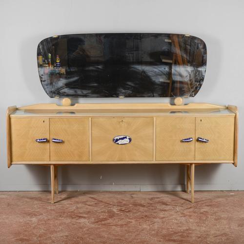 Sideboard with Ginori Handles by Ico Parisi, 1960s For Sale - Image 9 of 9