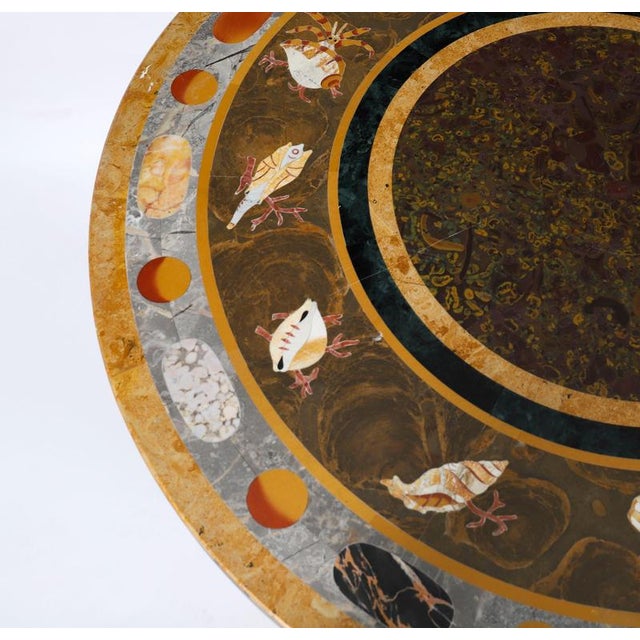 Gold Vintage Giltwood Specimen Marble Occasional Tables, Set of 2 For Sale - Image 8 of 14