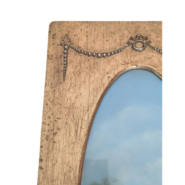 Mid-Century Modern Antique Landscape Painting in Ornate Wood Frame For Sale - Image 3 of 12