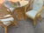 Vintage Set of 5 Pieces Bamboos and Rattan Dining Room Table and Chairs For Sale - Image 4 of 8