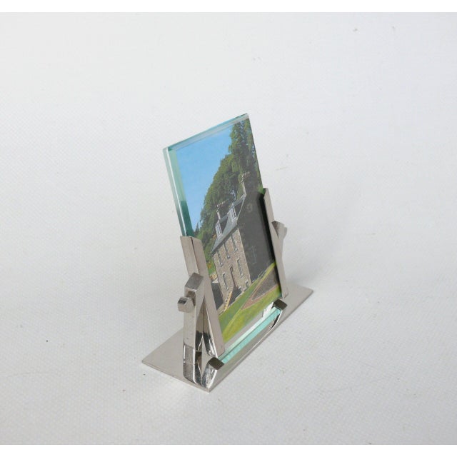 Art Deco Chrome-Plated Picture Frame, France, 1920s For Sale - Image 3 of 15