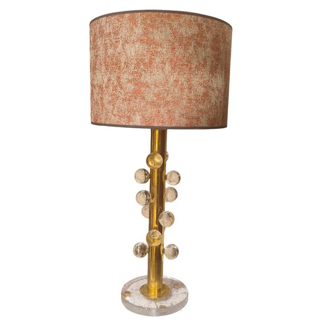 Murano Glass Ball Table Lamps, 1970s, Set of 2 For Sale - Image 3 of 4