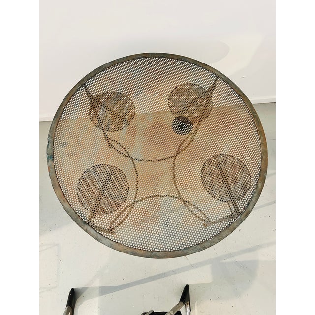 1950s Mario Papperzini for Salterini Garden Dining Table With Drink Holders Italy Rare! Attributed For Sale - Image 10 of 13