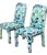Casa Bique Pair MCM CasaBique Ming Armchairs in Thibaut “Imperial Dragon” For Sale - Image 4 of 18