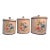 Shabby Floral Metal Kitchen Canisters For Sale