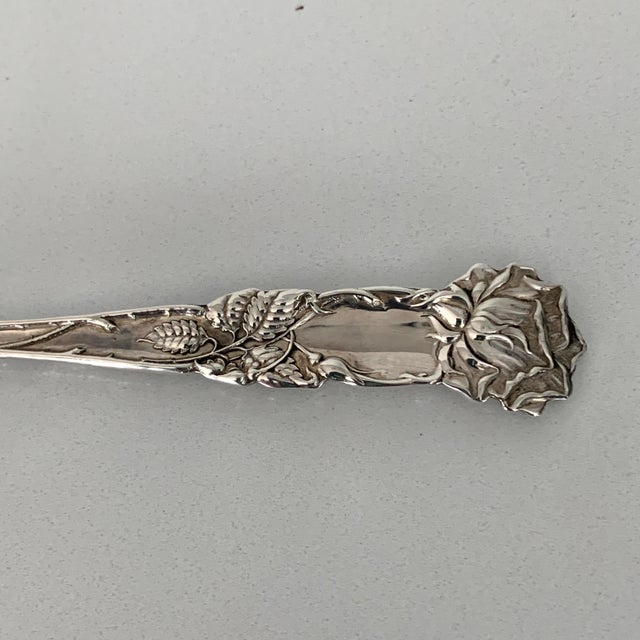 1900 - 1909 1903 Art Nouveau Sterling Dessert Forks- Set of 6 For Sale - Image 5 of 6