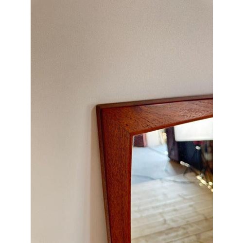 Vintage Teak Mirror, Denmark, 1963 For Sale - Image 3 of 4