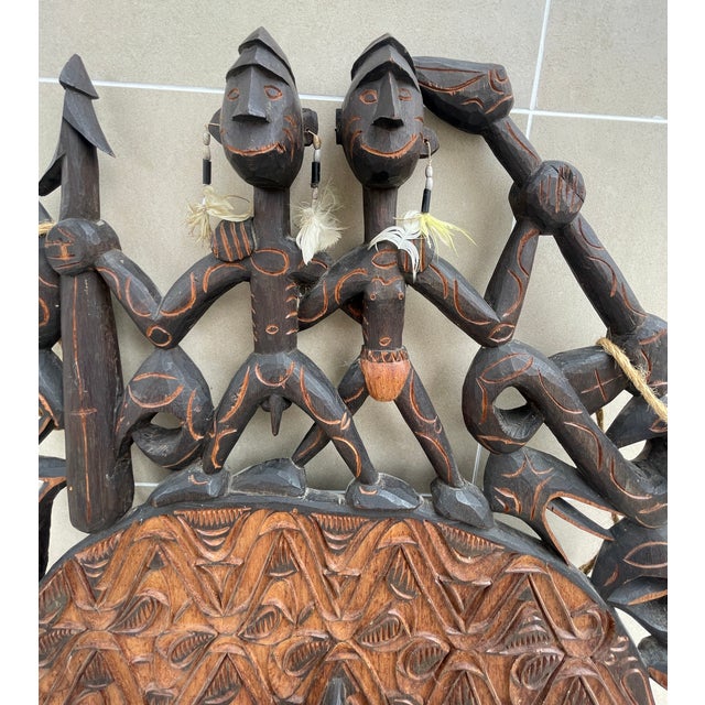 Wood 1970s Aswat Shield Papua New Guinea For Sale - Image 7 of 10