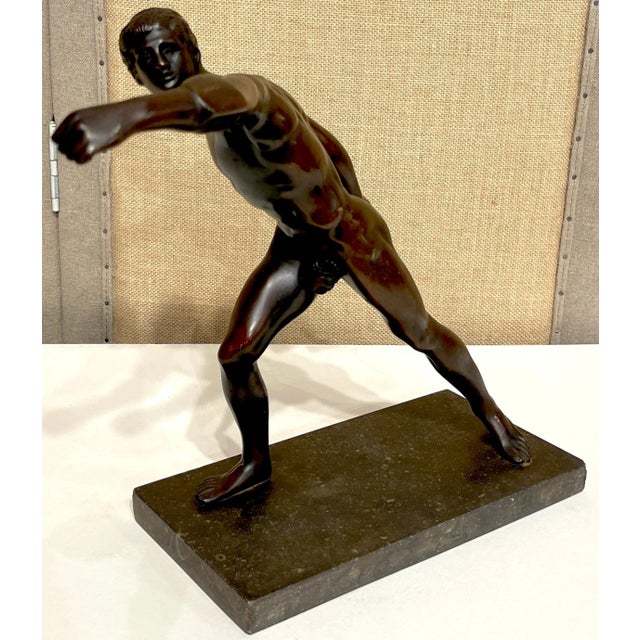 19th C. Italian Grand Tour Bronze of the Gladiator, After the Roman Antique For Sale - Image 4 of 12