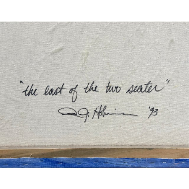 R.J. Hohimer, the East of the Two Seater (Huge Original Painting on Canvas), 1993 For Sale - Image 4 of 4