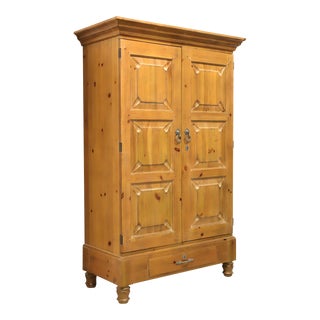 Drexel Heritage Sonora Pine Spanish Armoire / Linen Press For Sale