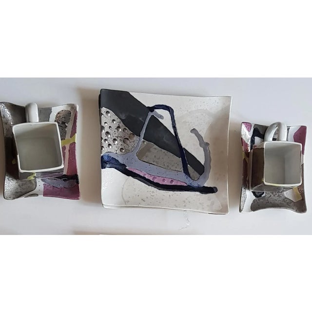 Ceramic Handmade Porcelain Service Set from Stilart, 1980s, Set of 9 For Sale - Image 7 of 8