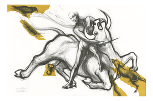 Ernest Pignon-Ernest, Mithra, Lithograph, 2018