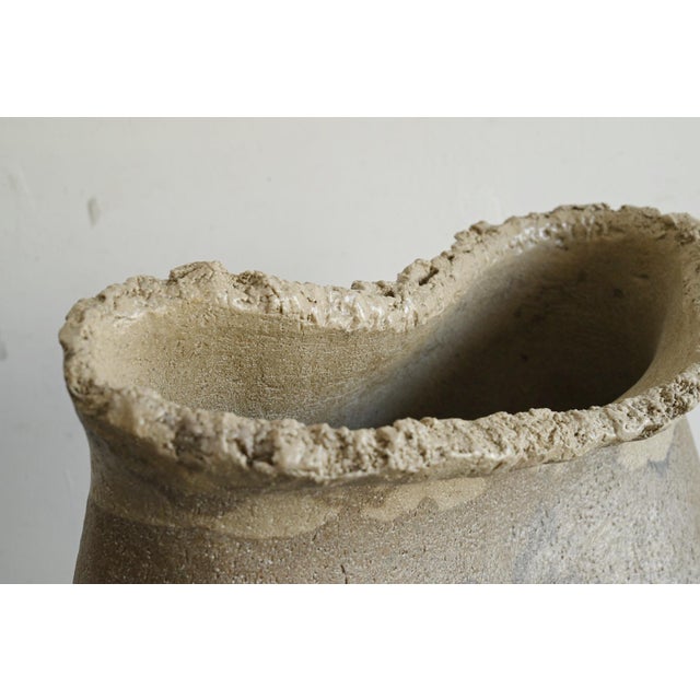 Contemporary Japanese Ceramic Vase / Sculptural Twisted Form / Abstract /Po391 For Sale - Image 10 of 17