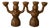 Saint-Clément Glazed Ceramic Candlesticks, 1970s, Set of 2 For Sale