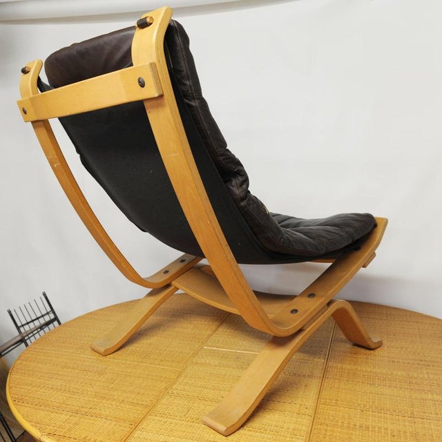 Vintage Danish Leather Lounge Chair from Bramin Møbler, 1970s For Sale - Image 6 of 14