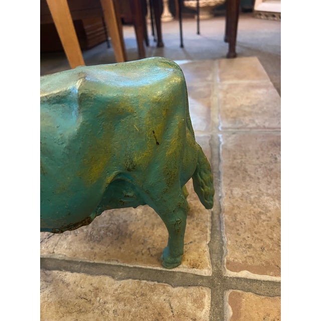 1920s 1920’s Butcher Shop Beef Dairy Creamery Cow Cattle Display Heavy Cast Iron For Sale - Image 5 of 10