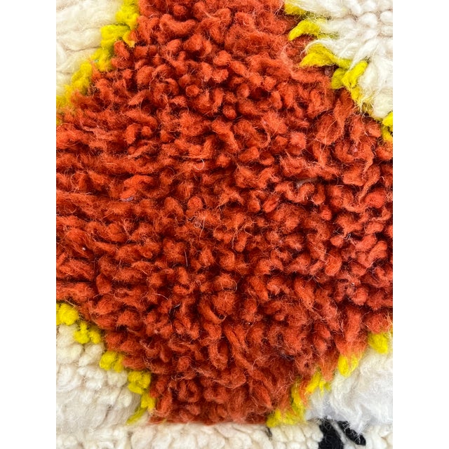 2020s Abstract Moroccan Wool Pouf For Sale - Image 5 of 9