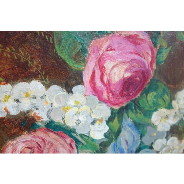 Realism Mid 20th Century Still Life Original Oil on Canvas Signed For Sale - Image 3 of 7