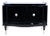 Art Deco Sideboard in Black High-Gloss Lacquer with Chrome Sabots and Chrome Fittings, 1940s For Sale