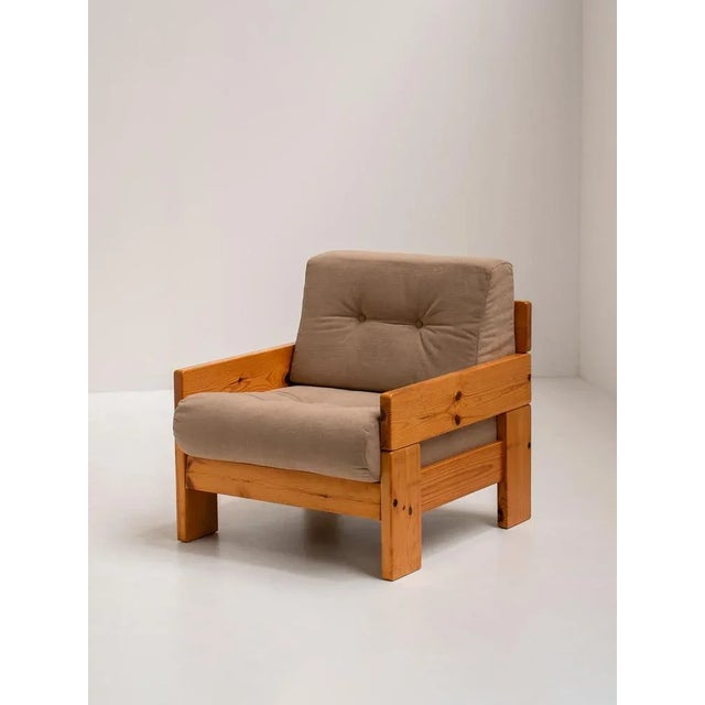 Wood Set of Vintage Italian Pine Lounge Chairs, 1970s For Sale - Image 7 of 11