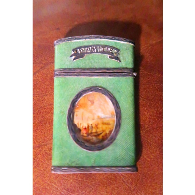 18th Century French Shagreen and Silver Aide Memoire With Ballooning Motif For Sale - Image 10 of 13