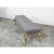 1970's Brass Bench With Grey Velvet Cushion Top For Sale - Image 4 of 4