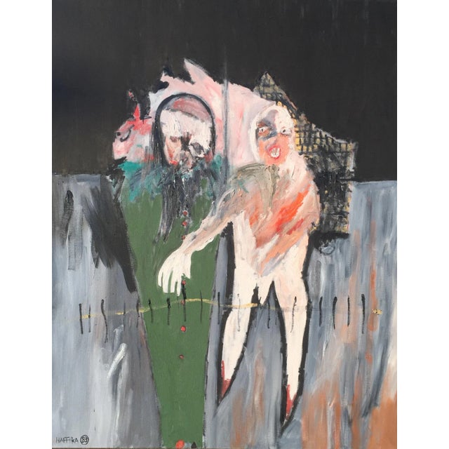 Modern Original Modern Expressionist Oil Painting - Edgewalk by Michael Hafftka For Sale - Image 3 of 3