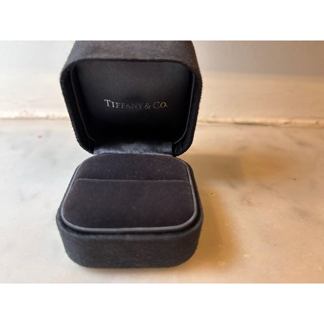 Tiffany & Co. 18ct White Gold T True Narrow Pavé Diamond Ring 0.23ct 3.73g For Sale - Image 9 of 9
