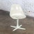 White Mid-20th Century MCM Burke Tulip Side Chair No 115 White Shell Round Stationary Base & Black Cushion For Sale - Image 8 of 14