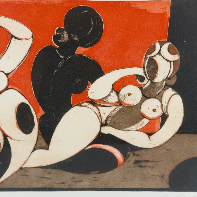 Domenico Colanzi, Female Figures, 1983, Etching For Sale - Image 4 of 14