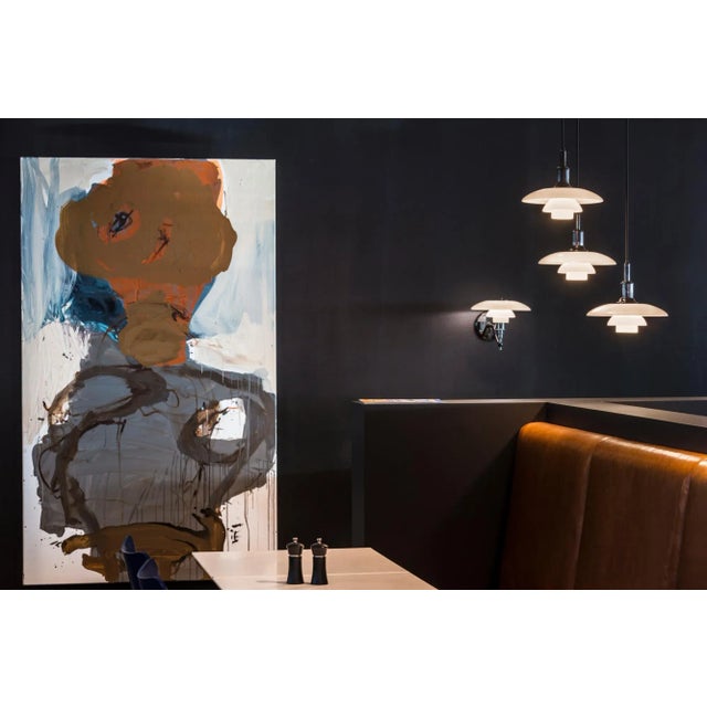 Mid-Century Modern Poul Henningsen 'Ph 3-2' Opaline Glass and Chrome Wall Lamp for Louis Poulsen For Sale - Image 3 of 12