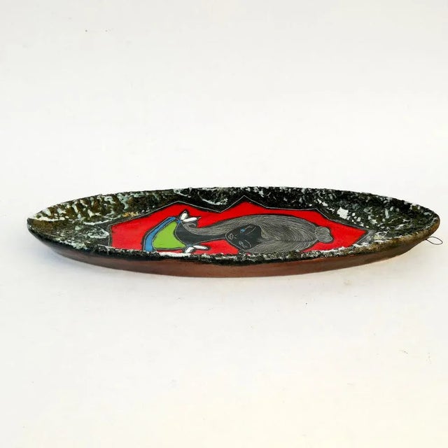 1950s Ceramic Wall Plate from Mar Maca, 1950s For Sale - Image 5 of 5