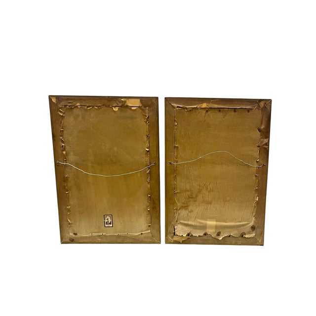 Pair Vintage Gilt Wood Framed English Landacape Paintings For Sale - Image 9 of 17