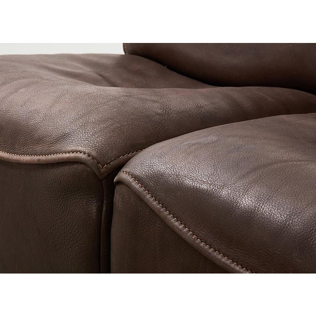 DS-15 Modular Leather Sofa from de Sede, 1970s, Set of 5 For Sale - Image 9 of 10
