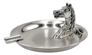 Vintage Hermes Paris Silverplate Horse Head Equestrian Ashtray