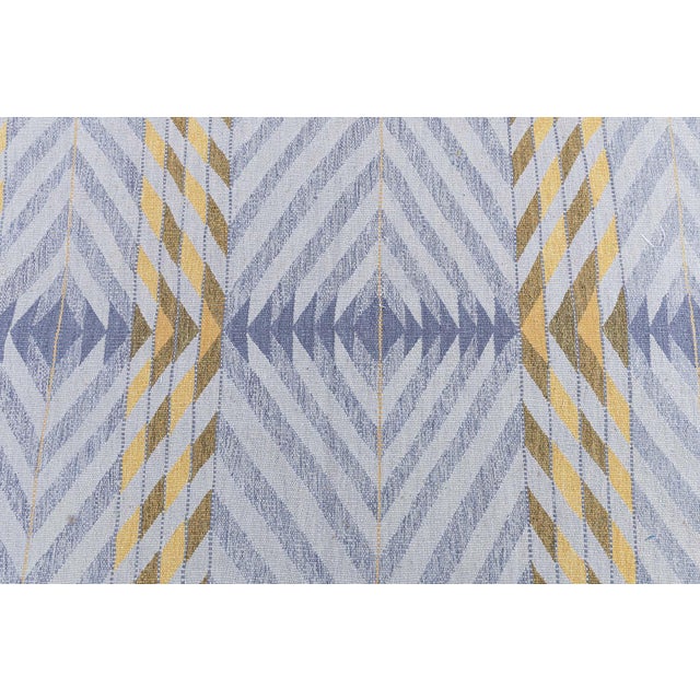 "Chevronn" Modern Flatweave Chevron Ivory Hand-Knotted Rug by Doris Leslie Blau For Sale - Image 4 of 7