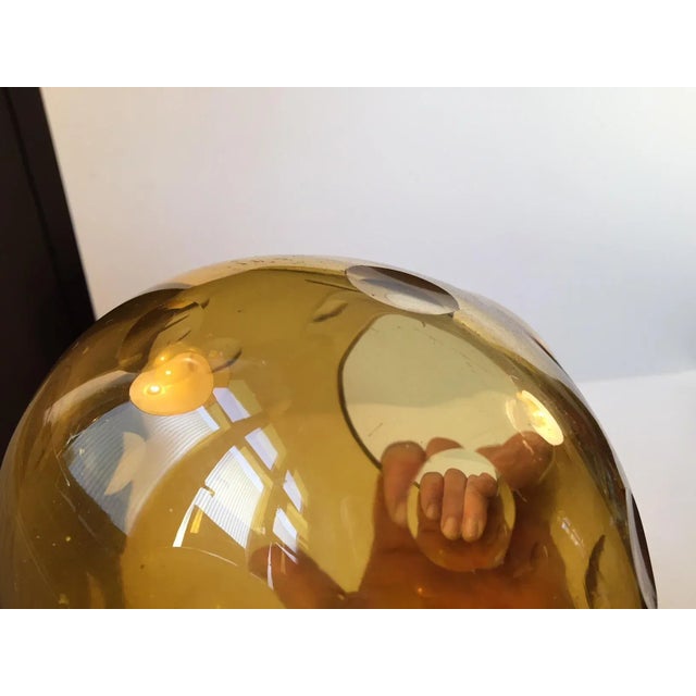 Tinted Amber Glass Vase, 1930s For Sale - Image 4 of 6