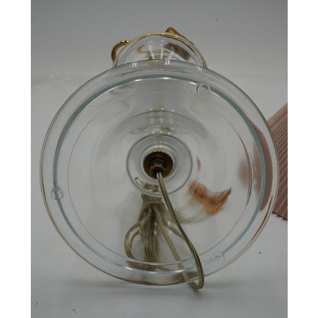 1980s Speer Pair of Brass & Blown Glass Tower Lamps For Sale - Image 13 of 13