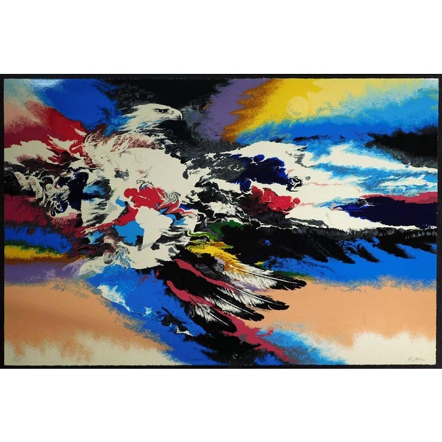 "Thunder Bird" by Robert Katona Original Limited Edition Serigraph on Paper Printed on Rives BFK paper Hand signed and...