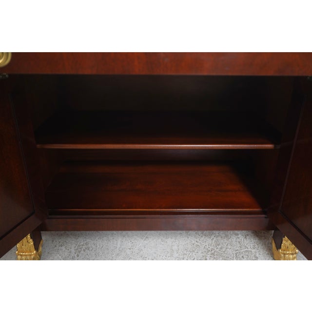 1970s Kindel National Trust 3 Drawer Empire Flame Mahogany Sideboard For Sale - Image 5 of 18