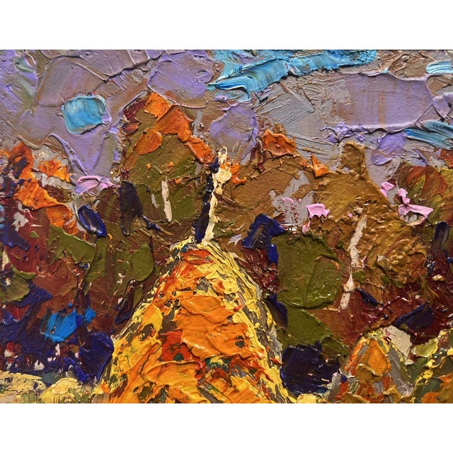 Oil Painting Haystacks in the Field Oleksiy Ivanyuk For Sale - Image 4 of 10