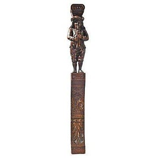 Antique 19th Century Hand-Carved Flutist Pilaster For Sale